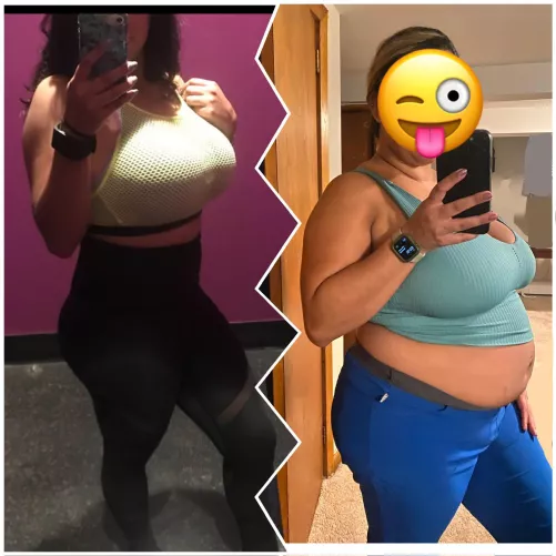 Fit nurse to fat nurse 😳🥵 no hiding this gut now 😳😈 by Polyhoe3