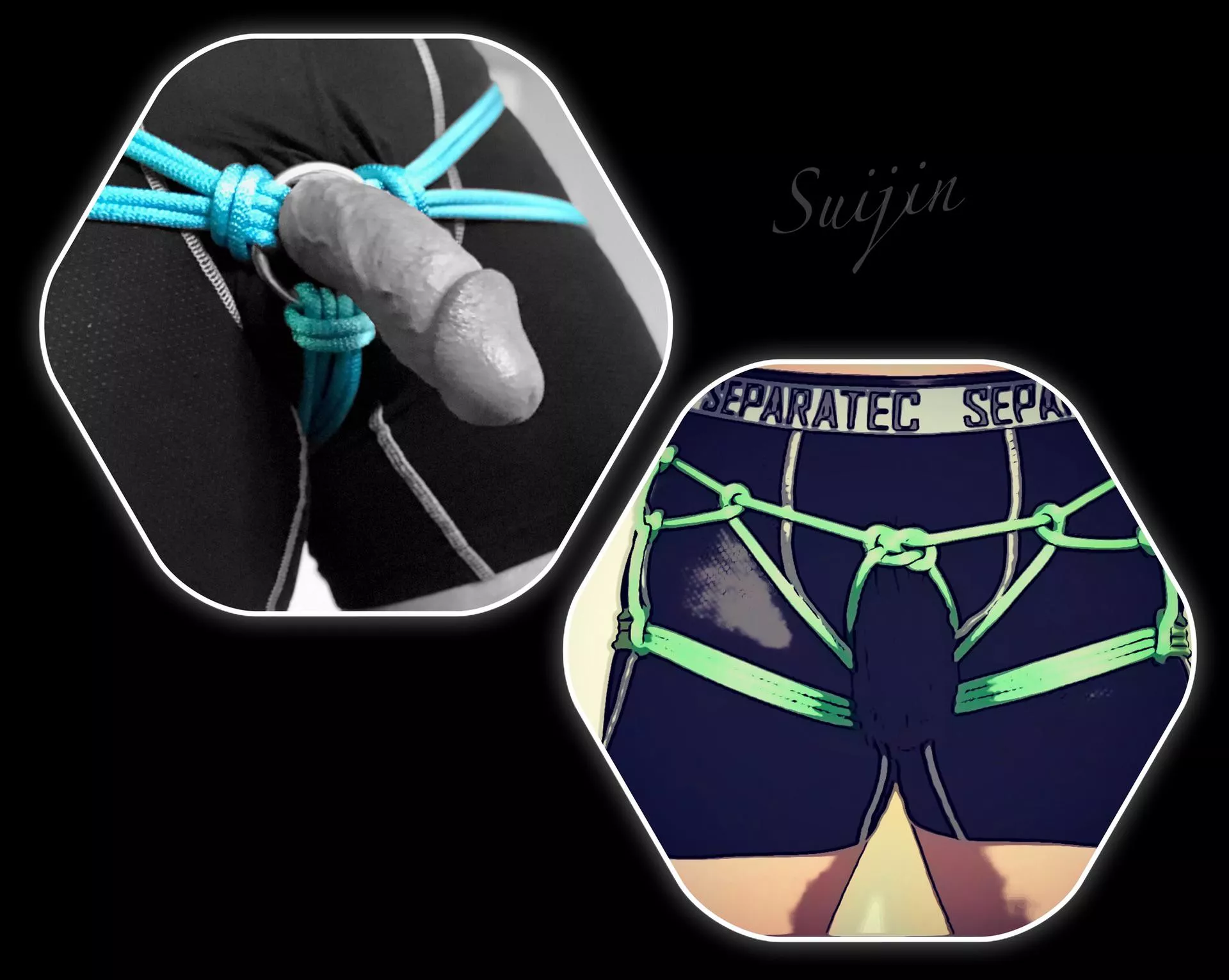 Hip Harness on Him posted by ShibariSuijin