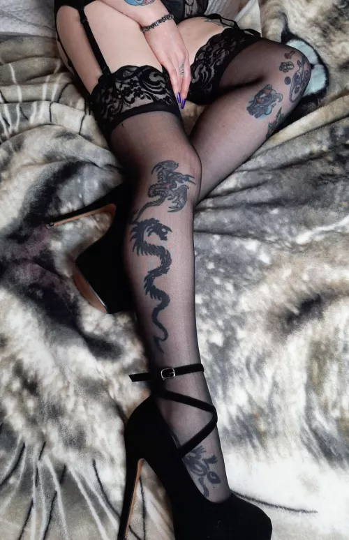 It's always better in stockings by OneObsidianKitten