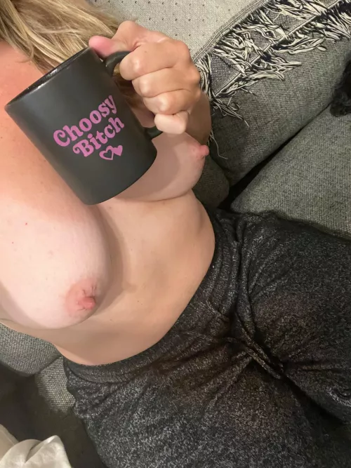 Maaaaybe I’ll chose what to wear after my coffee is done… or maybe I’ll chose to stay topless today 🤷🏼‍♀️ by Antique-Mix5691