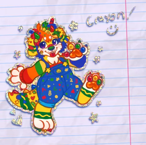 New OC, meet Crayon! (Art by me!) by Aesthetic_Bagels