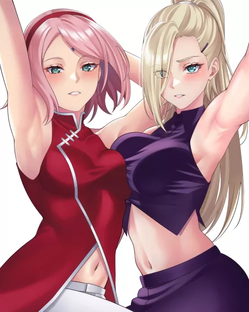 Sakura Haruno and Ino Yamanaka (Wanzi99) by Deadpool6900