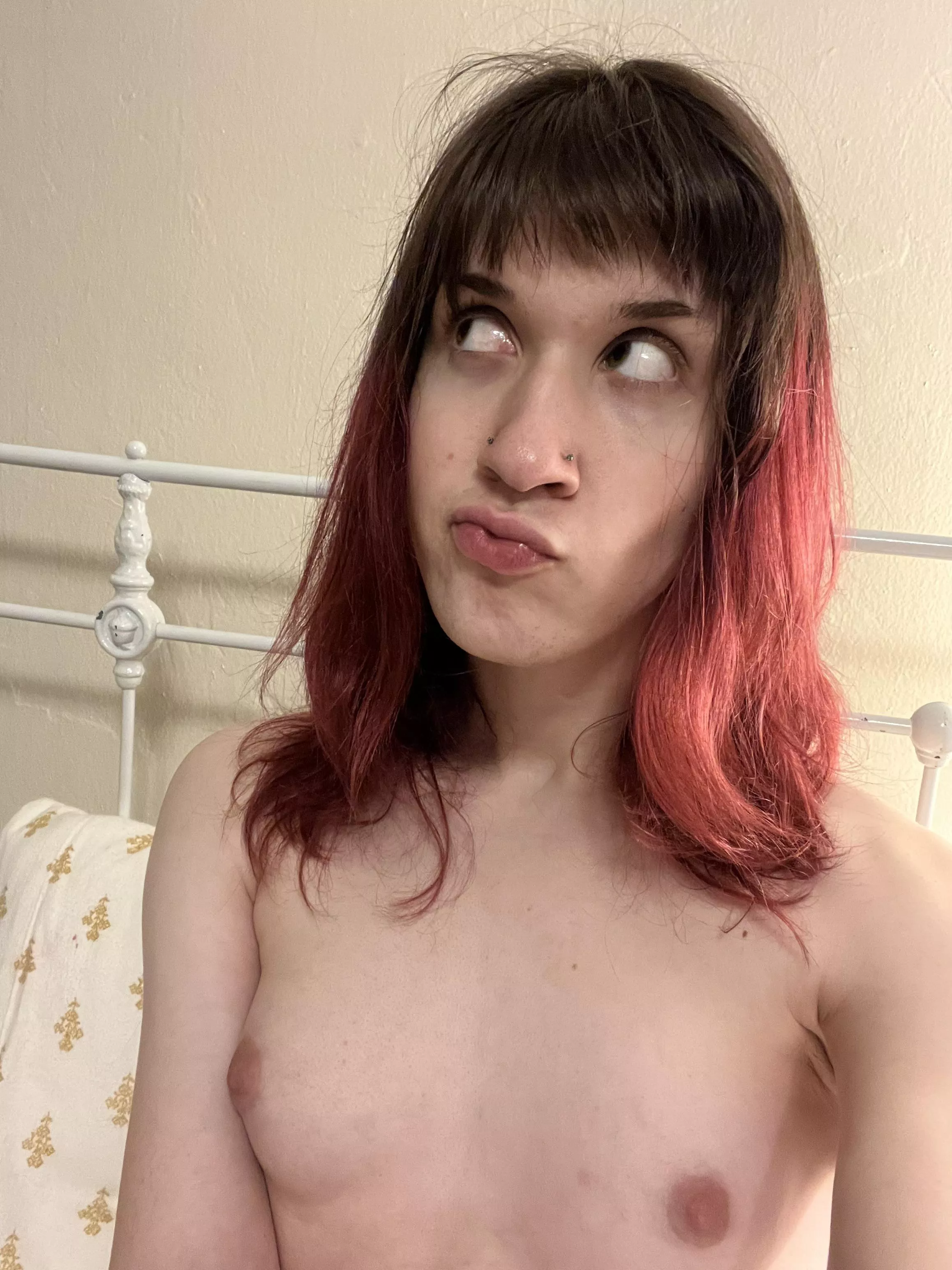 simple lil barefaced pic bc i felt cute last night 💖 posted by transspuppy