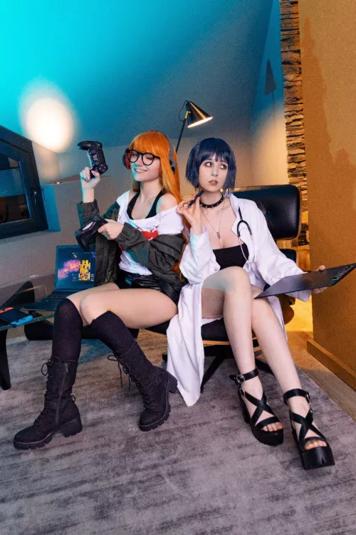 Takemi (Gumihohannya), Futaba (CarryKey) [Persona 5] by CarryKey