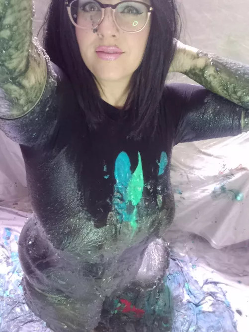 The sprinkles changed my pie colors, they started blue & teal! [OC][F] by LadyMarzanna