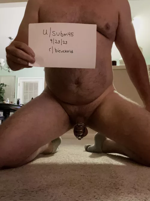 Verification post. Want to be a humiliated cuckold by subm45