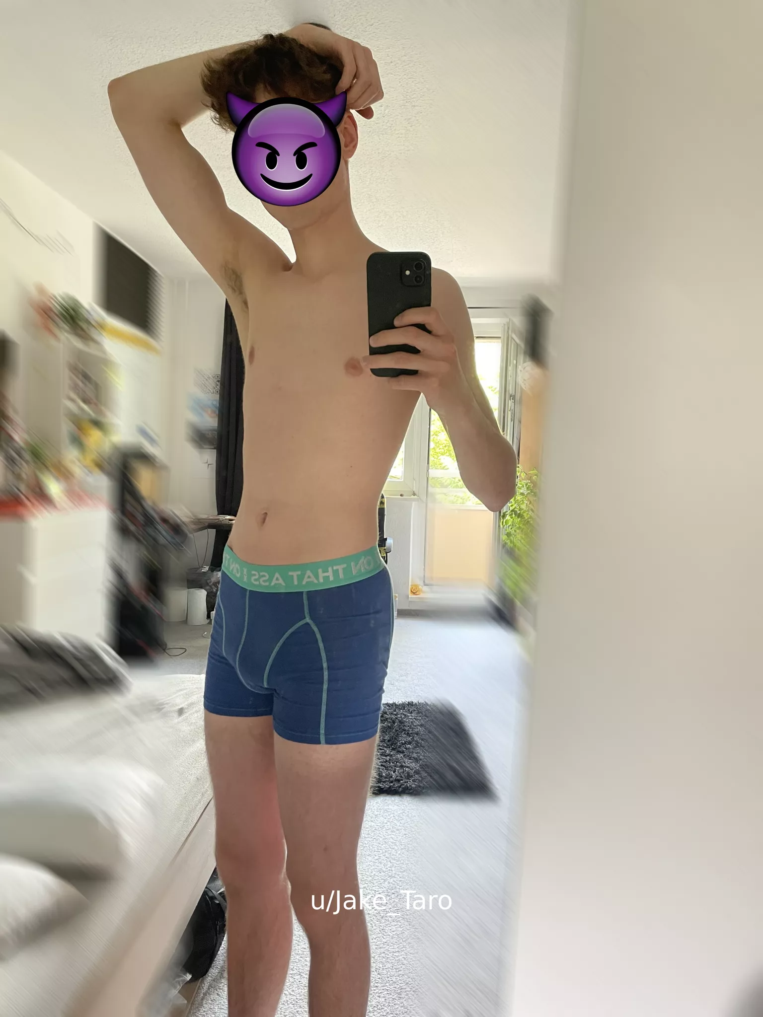 (20) what would you do if i was walking around like this in our room? posted by Jake_Taro