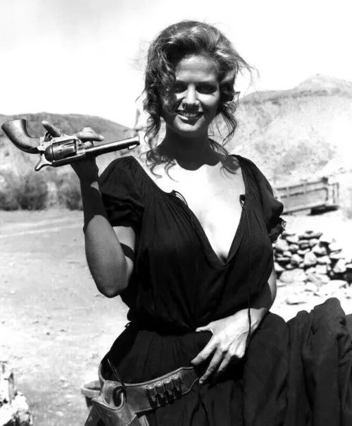 Claudia Cardinale on the set of Once Upon A Time in the West (1968) by bil_sabab