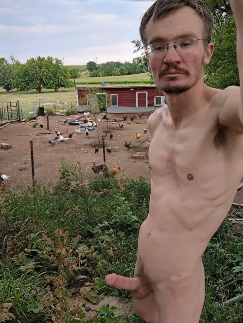 Outside doing chores 🦆🐓🐮 by SilverAd4644