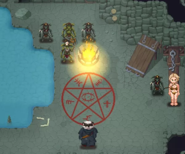 Slave Girl in Goblin Ritual by SinAndSalvation