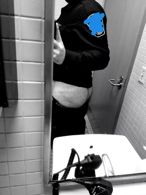 You won't tell the rest of my shift that I'm secretly bi right?? Wife also doesn't know I enjoy sucking and being bent over... shhh! 👮‍♂️ by DefinitelyBiGuy