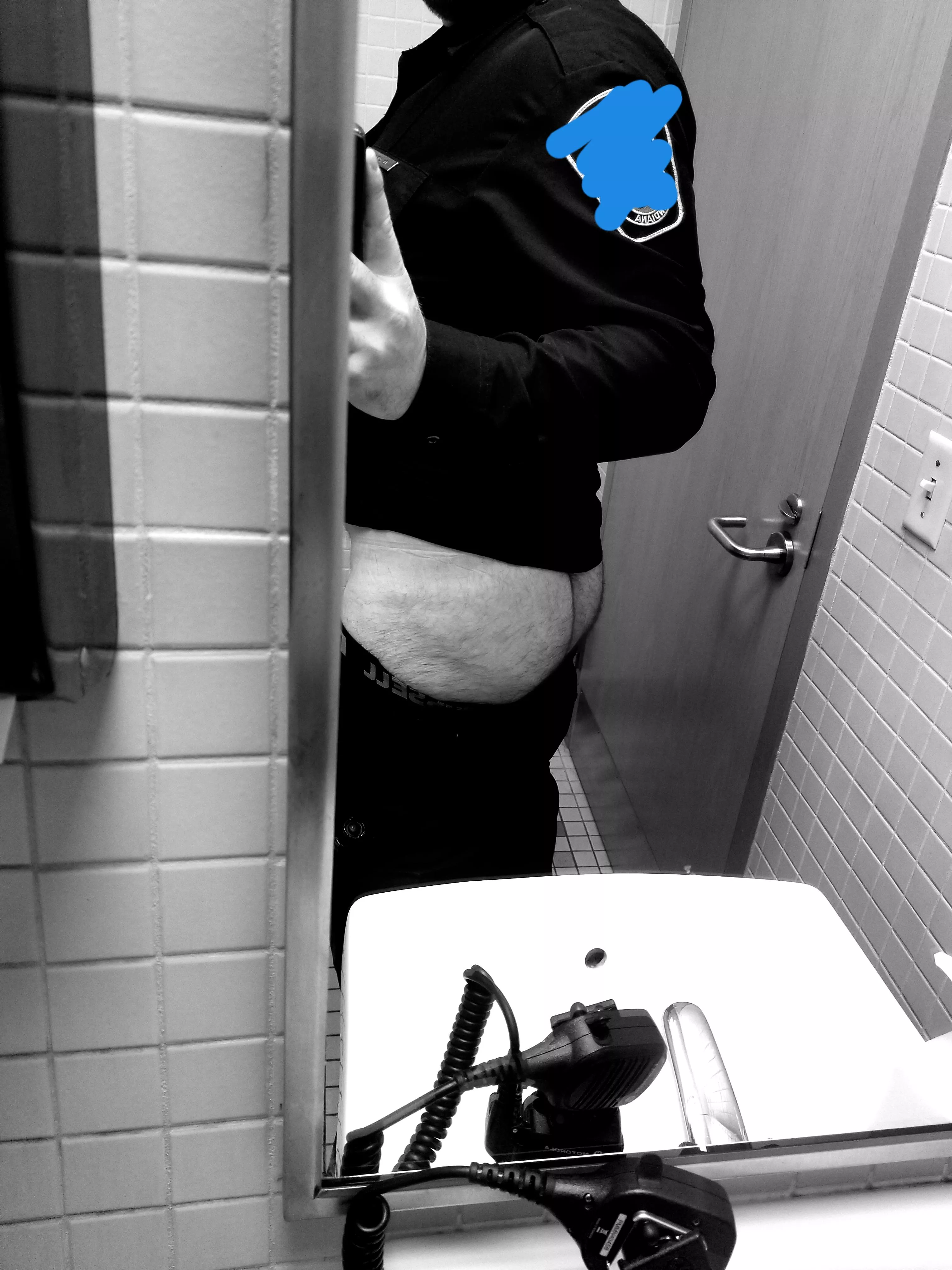 You won't tell the rest of my shift that I'm secretly bi right?? Wife also doesn't know I enjoy sucking and being bent over... shhh! 👮‍♂️ posted by DefinitelyBiGuy