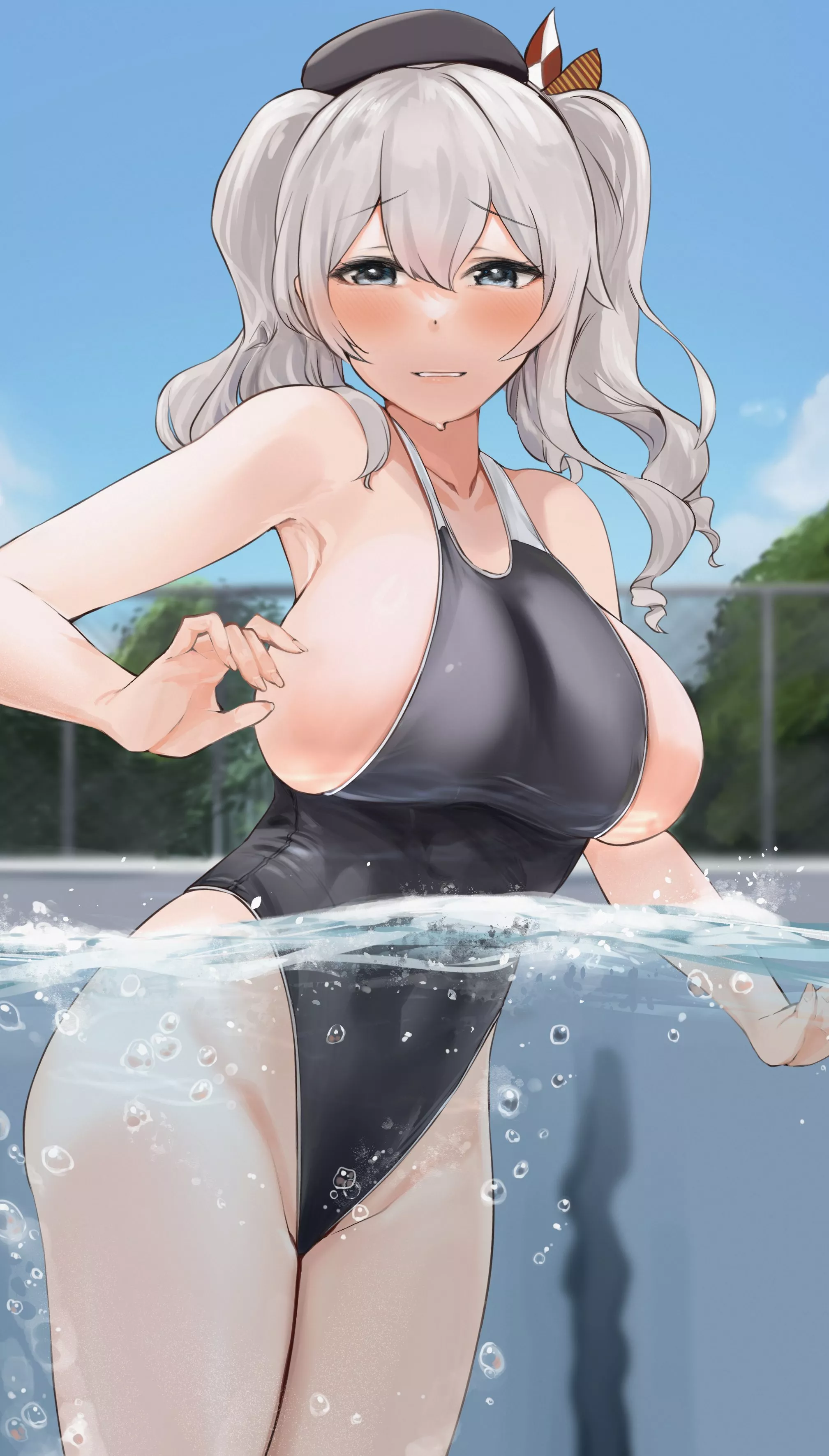 Competition Swimsuit Kashima (wasavi 8) [KanColle] posted by llamanatee