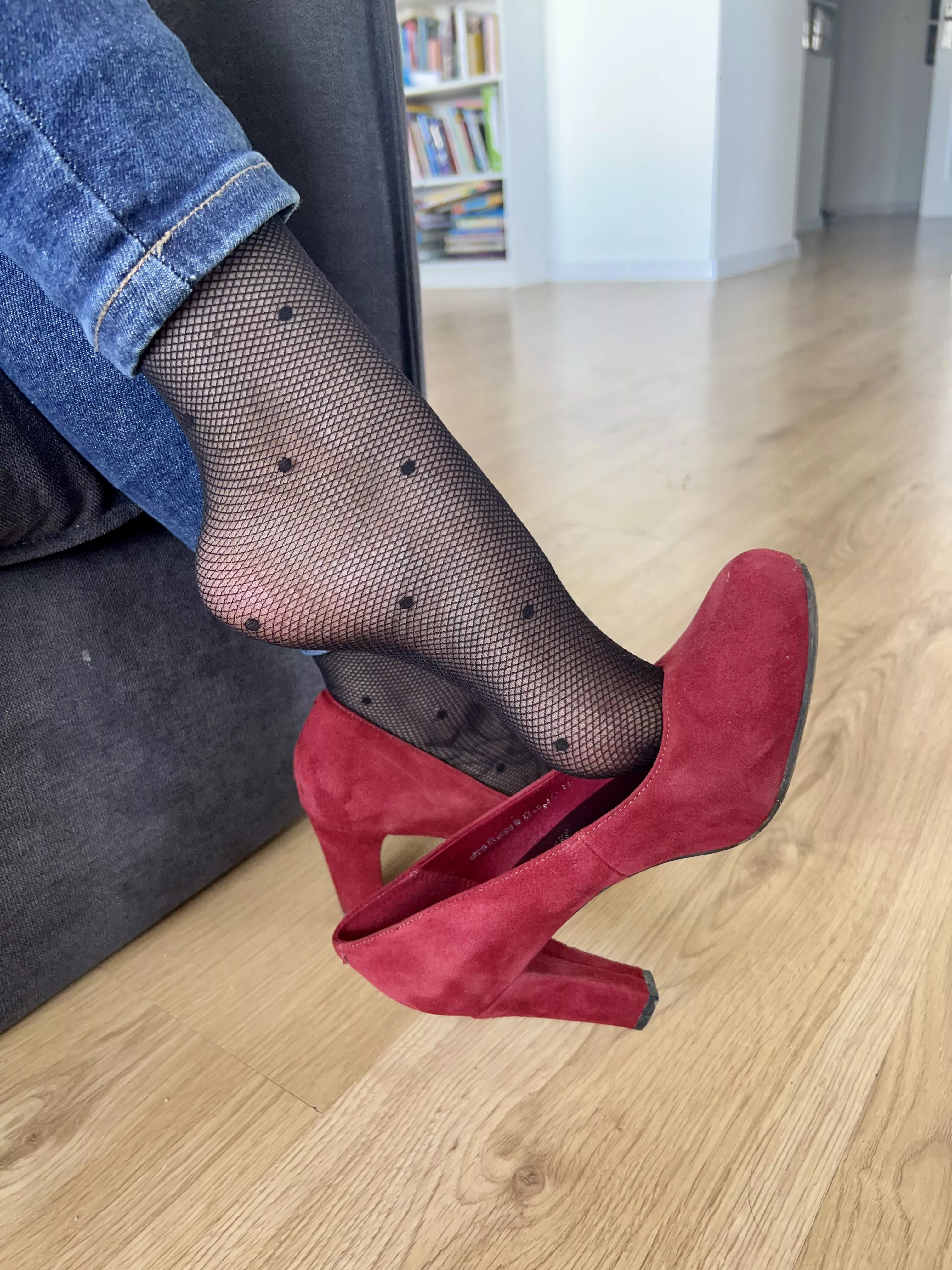 I love red shoes 🍓 posted by Cute_Lily_Feet_