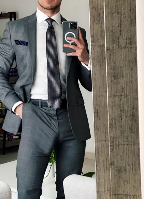 Looking forward to dropping the suit and getting the sweats on later by favouriteguide