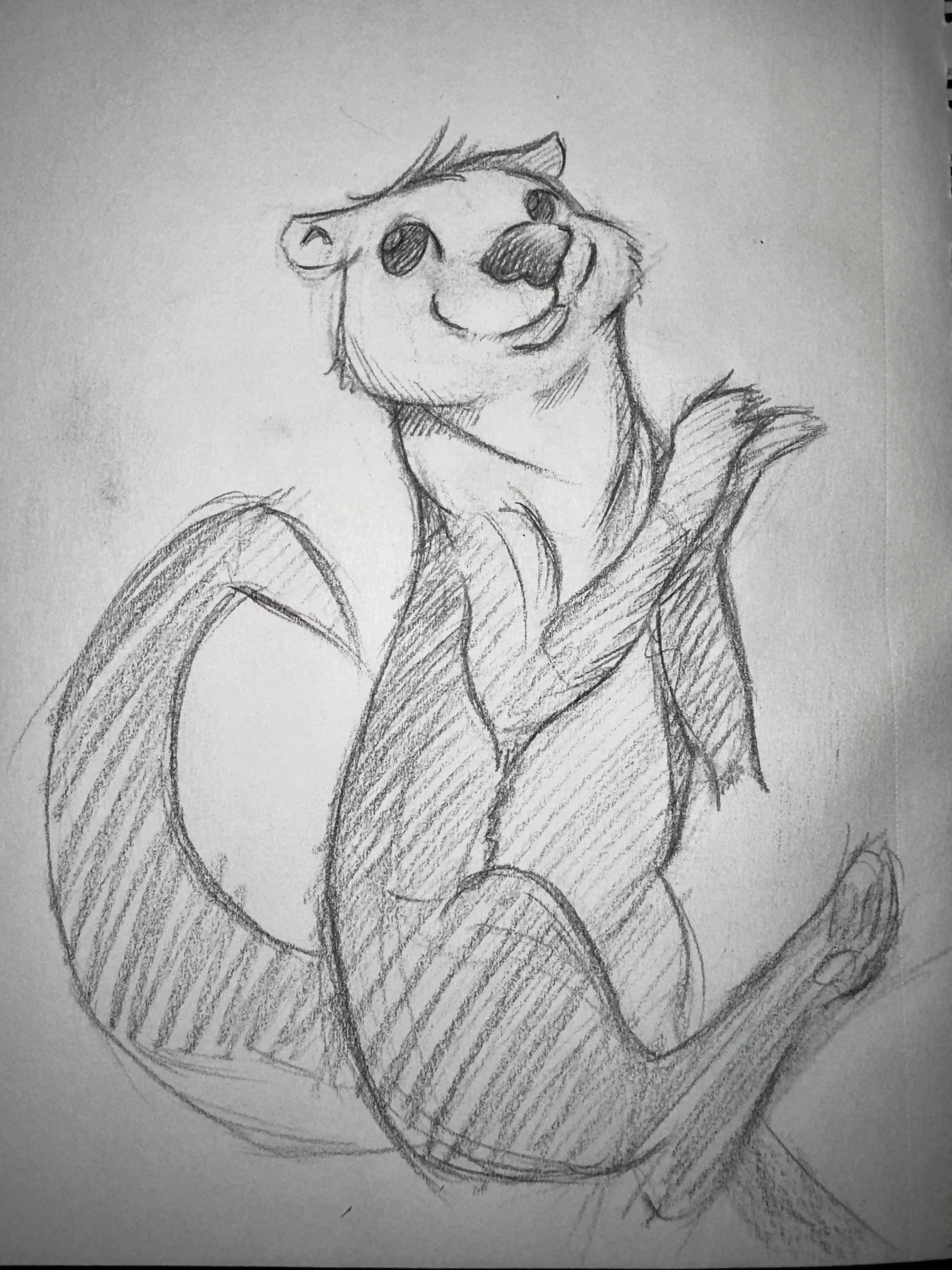 Otter Sketch, sorry about the smudging posted by NearlyDrugAddicted