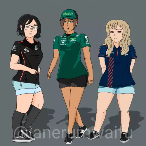 Repping their teams [Original/Formula 1] by janerumwaifu
