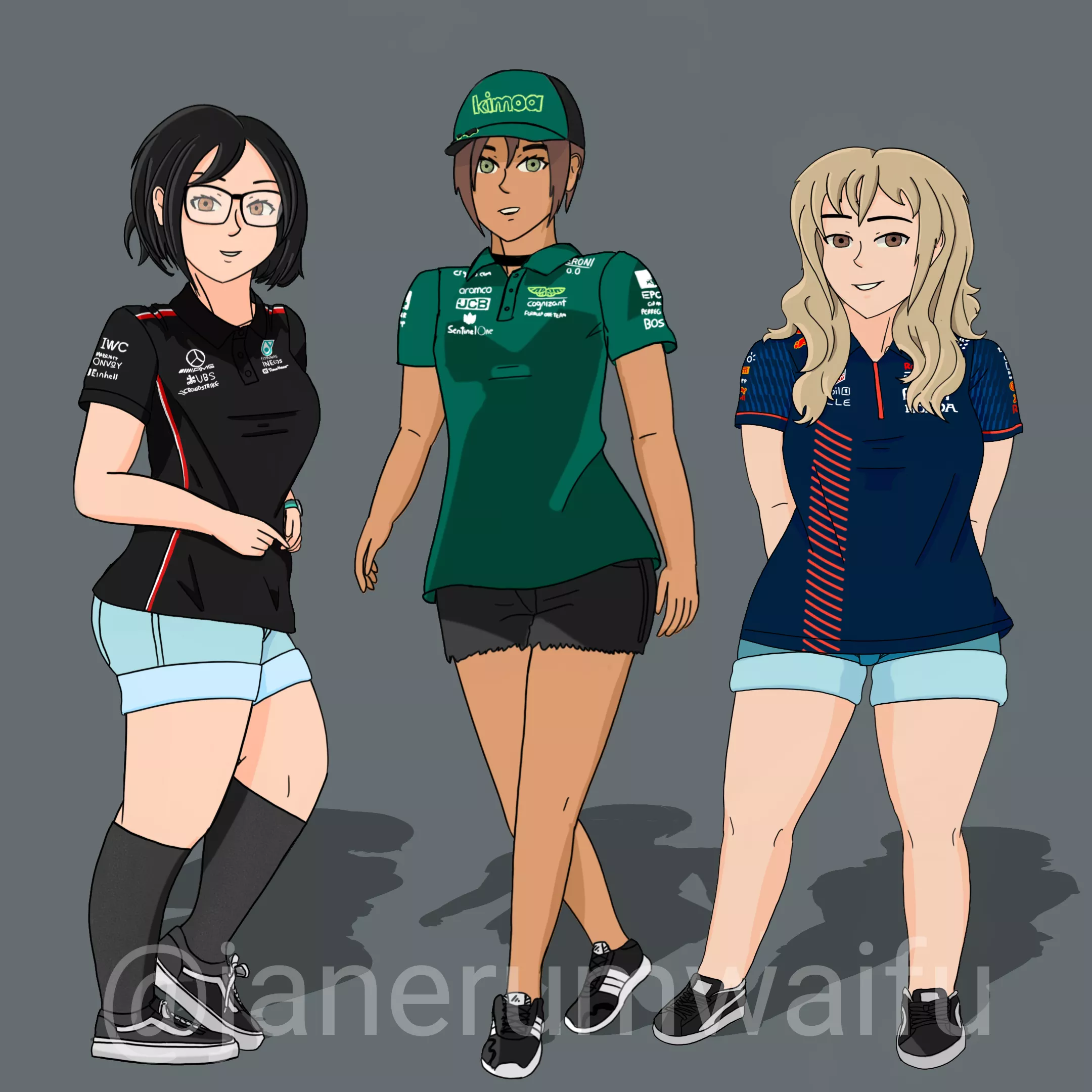 Repping their teams [Original/Formula 1] posted by janerumwaifu