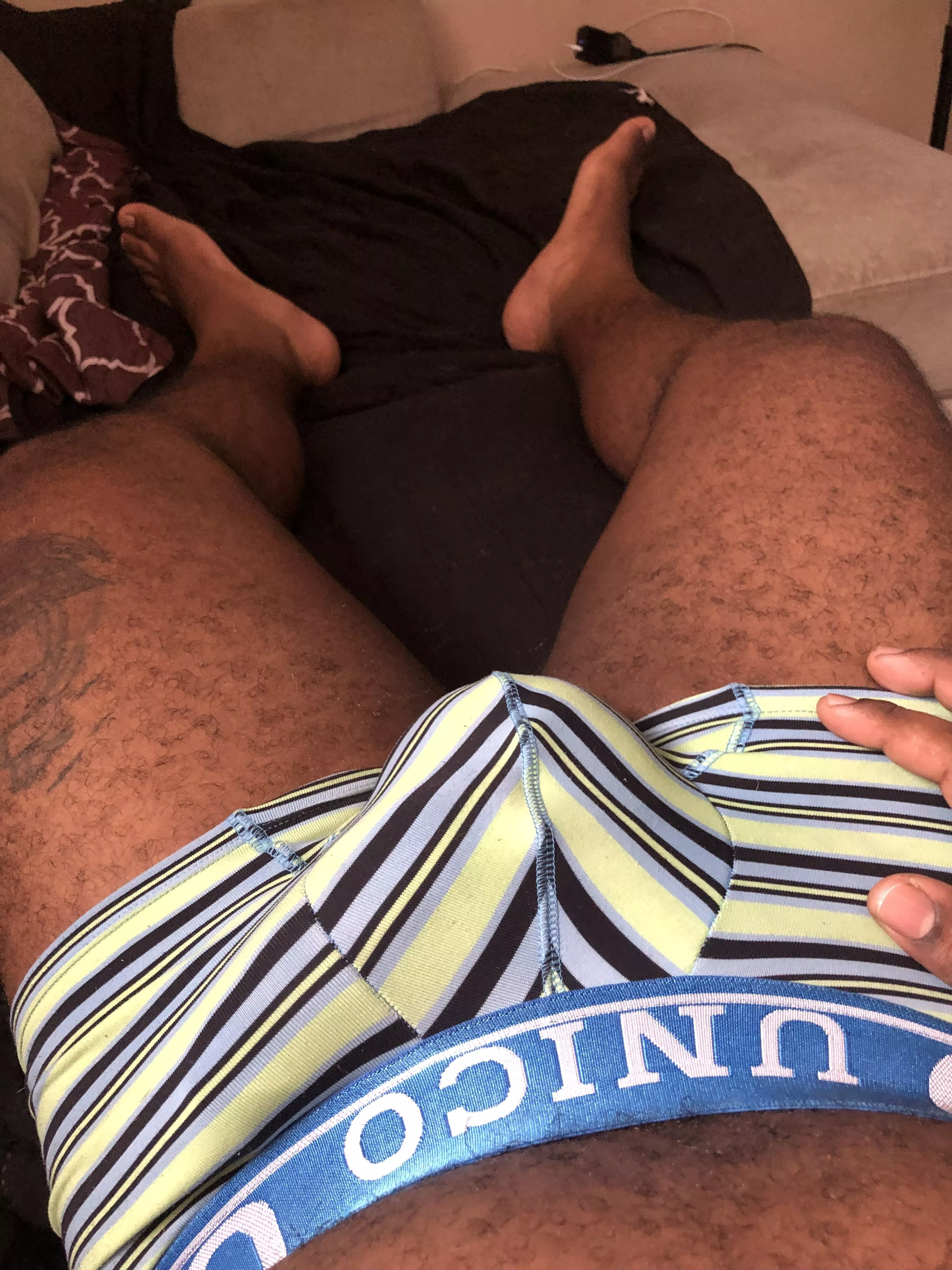 You like my big bulge, touch it. want to see more, chat to dm posted by itslian96