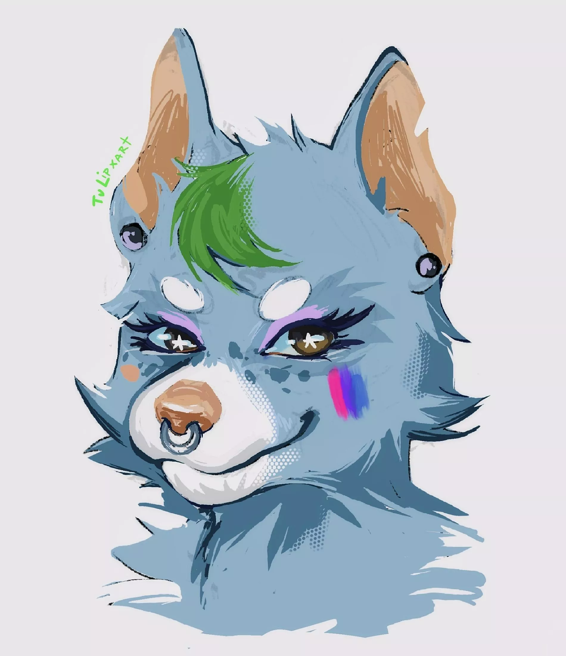 art by me ♡ ask questions and i'll answer like her posted by arlertbisexual