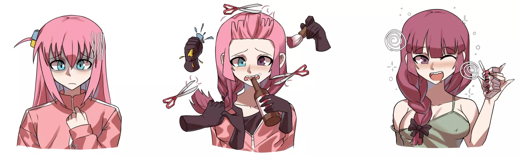 Bocchi's Bad Influence (Bocchi -> Kikuri Hiroi) by erasethismail by Princess_Viola