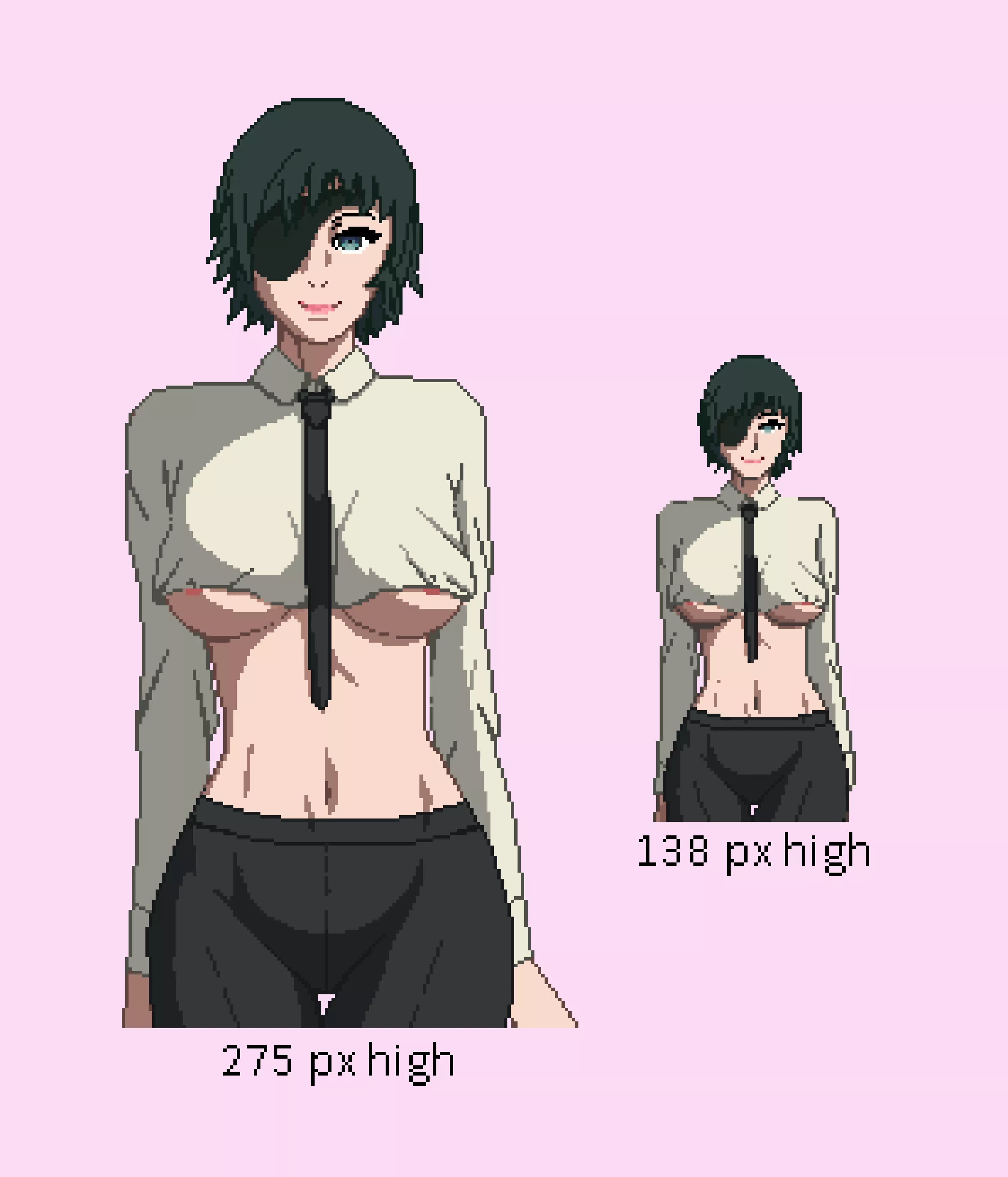 Hey there! I've been baffling which pixel size I will use for my future uploads. I have already sets of 300x300px size arts but it is time consuming hence I am thinking of doing 150x150 size in order to make more arts faster. Comment down your opinions  posted by CreamPixels