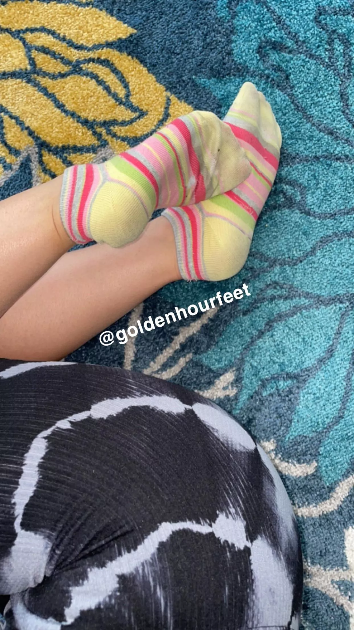 I haven’t worn striped socks all year, they’re starting to be my fave🥰 posted by goldenhourfeet