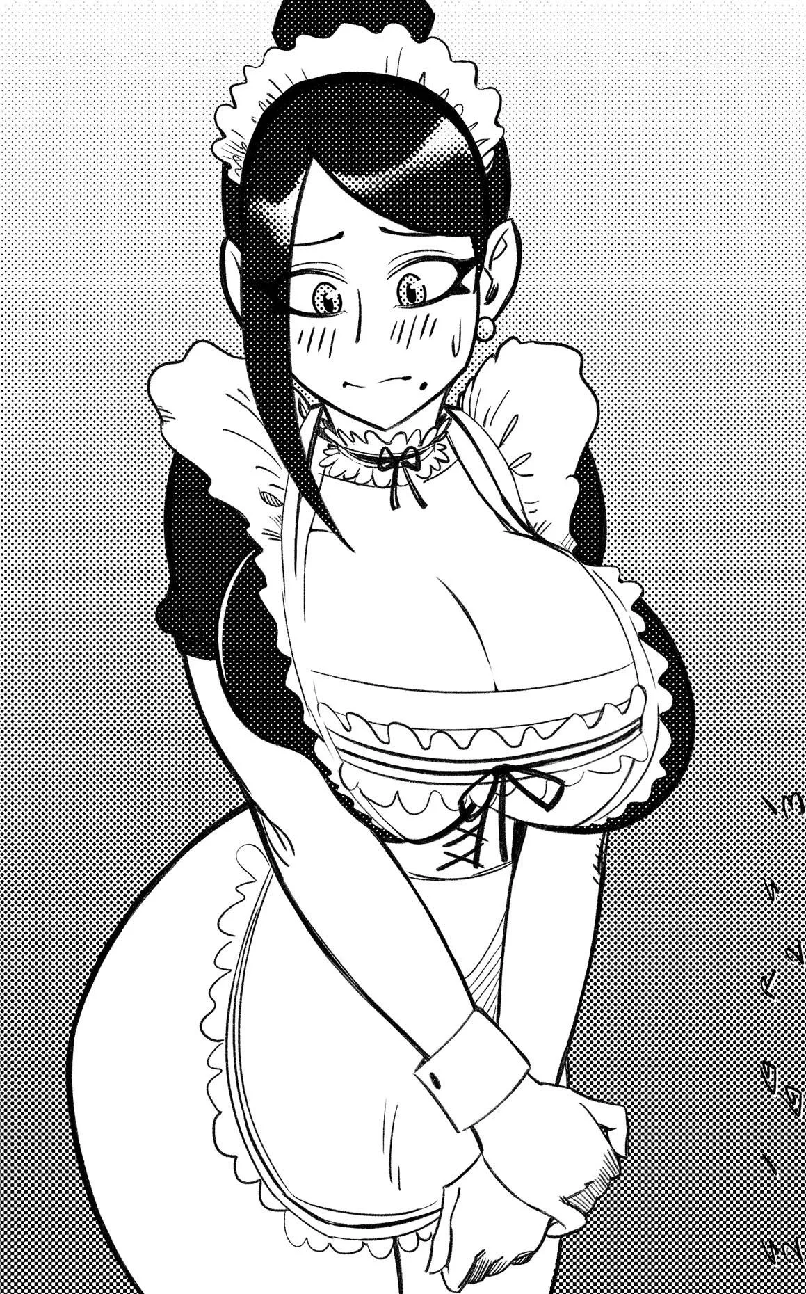 Kyoko Takizawa-san in maid outfit fanart (OC) posted by SbargiSoft