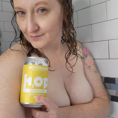 Sketchbook Hop Water Bravo is a nice break from beer. by Pennypiquant