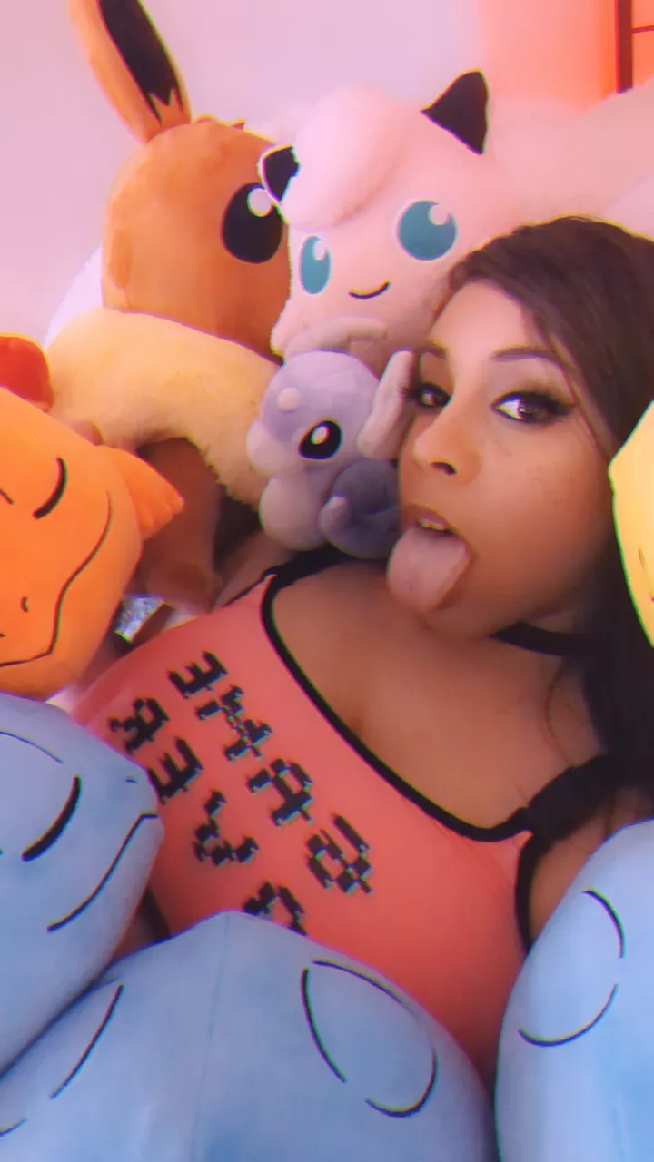 ahegao faces with stuffies posted by loreilia