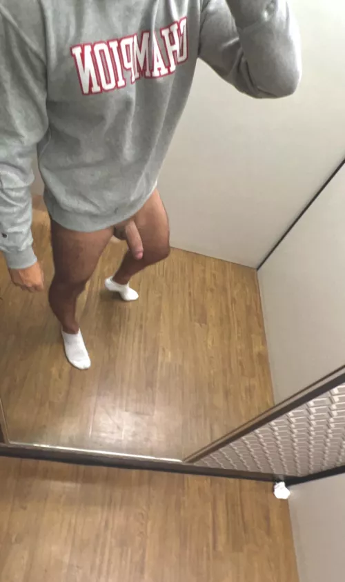 Always wanted to try stuff in a store change room. 😈 by onebuffboy