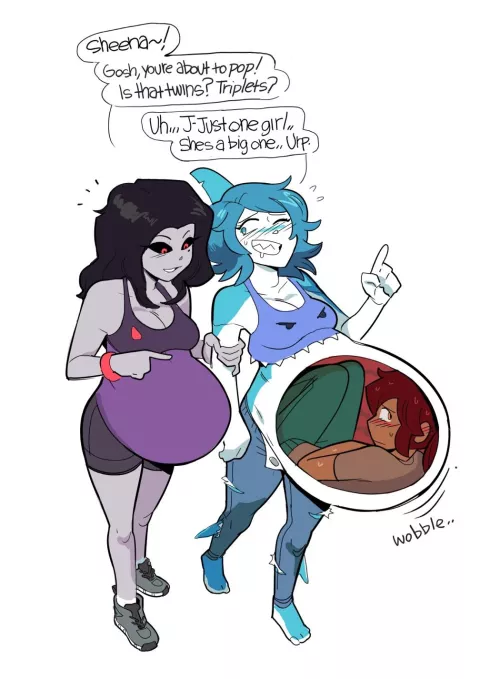 {discussion} Pred faking pregnacy / Artist : Lewdlemage by voreuniverse