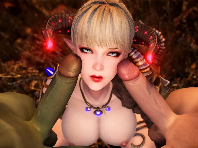 Double trouble 🥒😈 🍆 by SweetLunaTuna