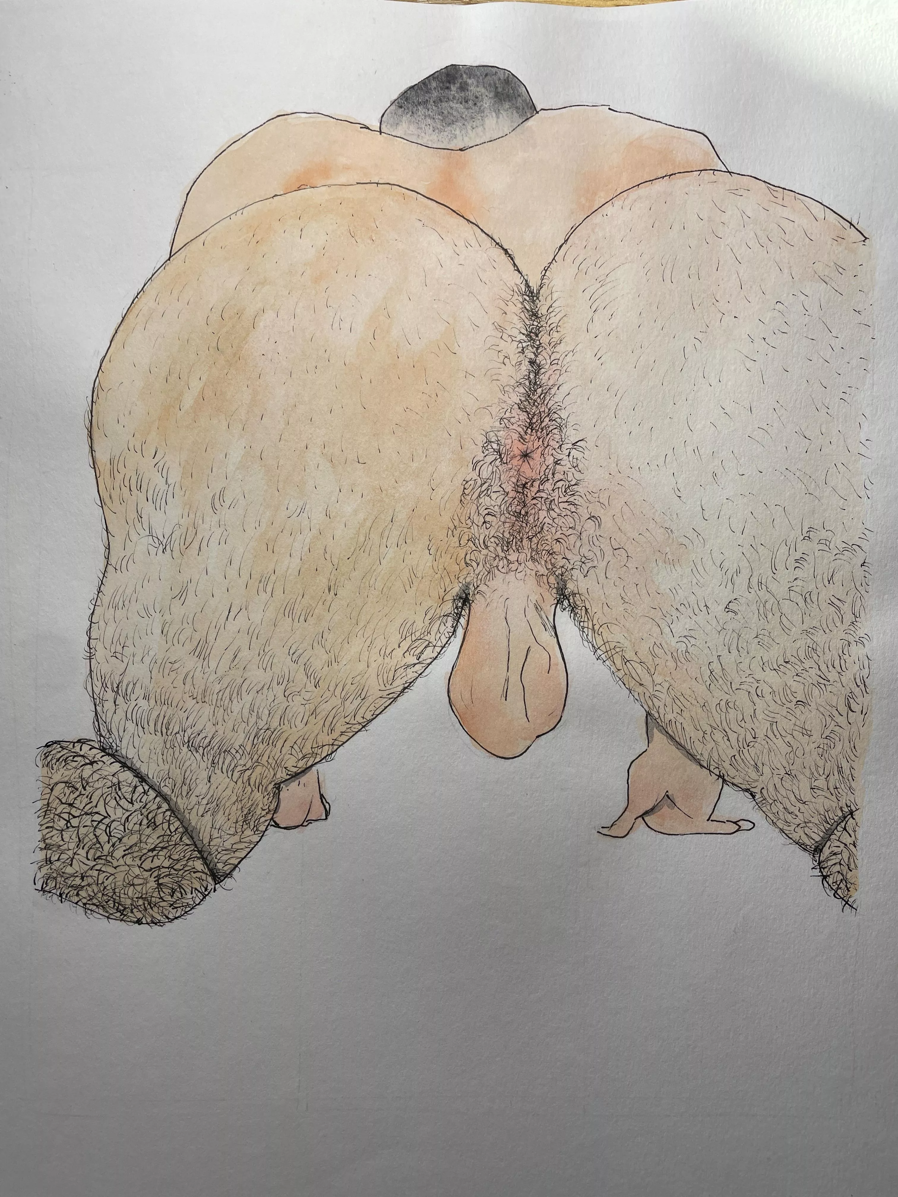 drawing my favorite things🍑reference pic credit to u/Daddy_pleaser_ posted by PrinceOfCups13