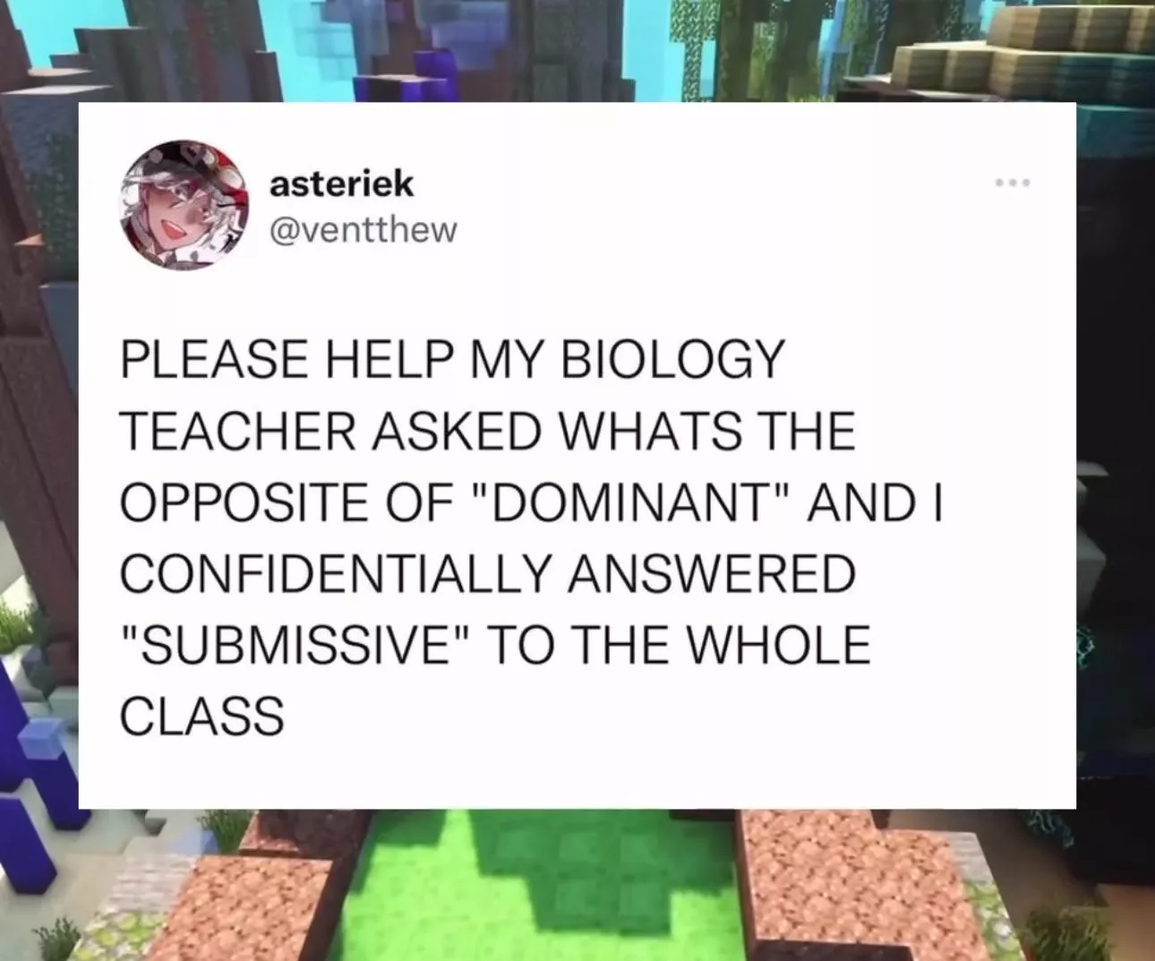 Right answer, wrong subject posted by 5ShadesofRei