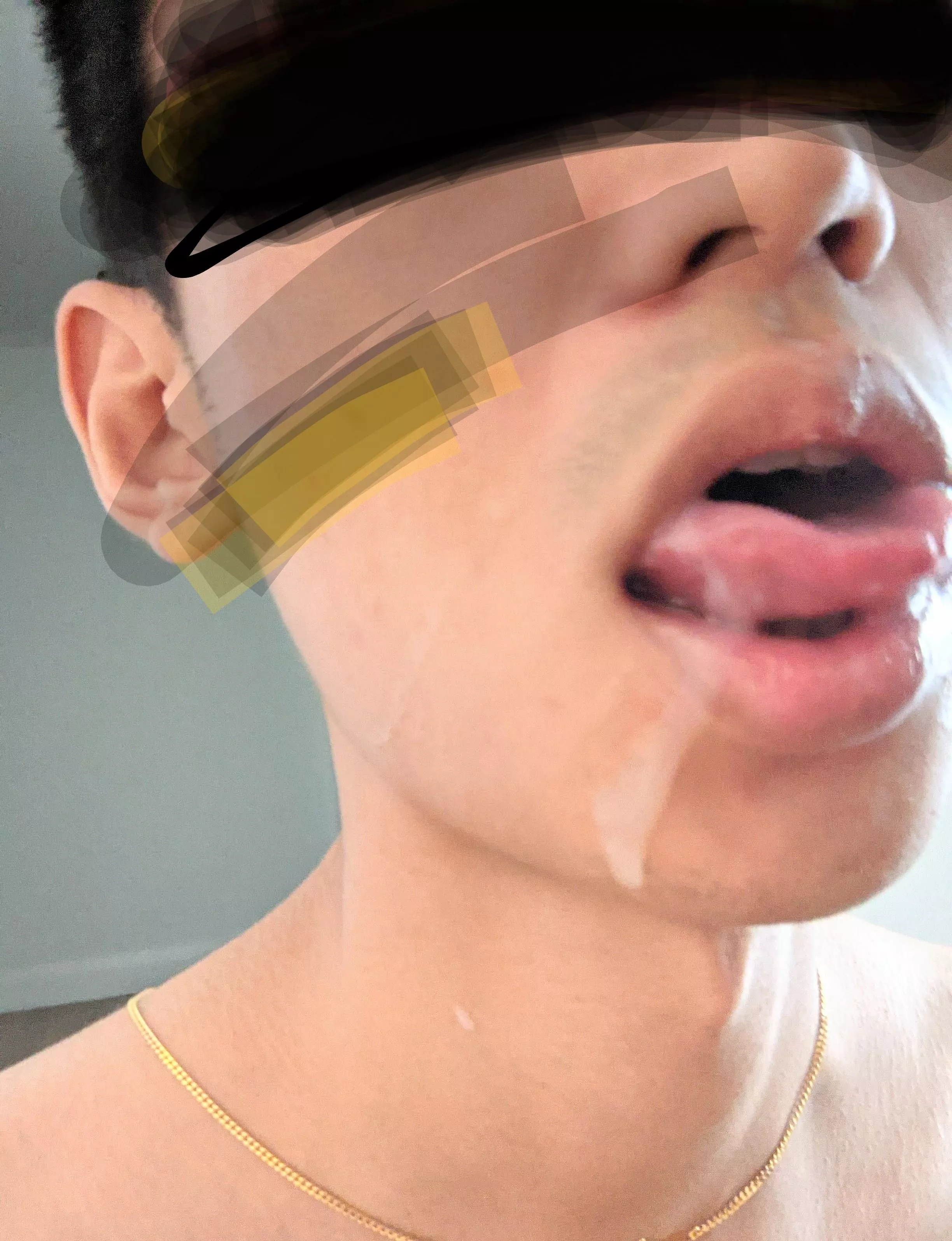 White military cum on my face posted by Tollchrome