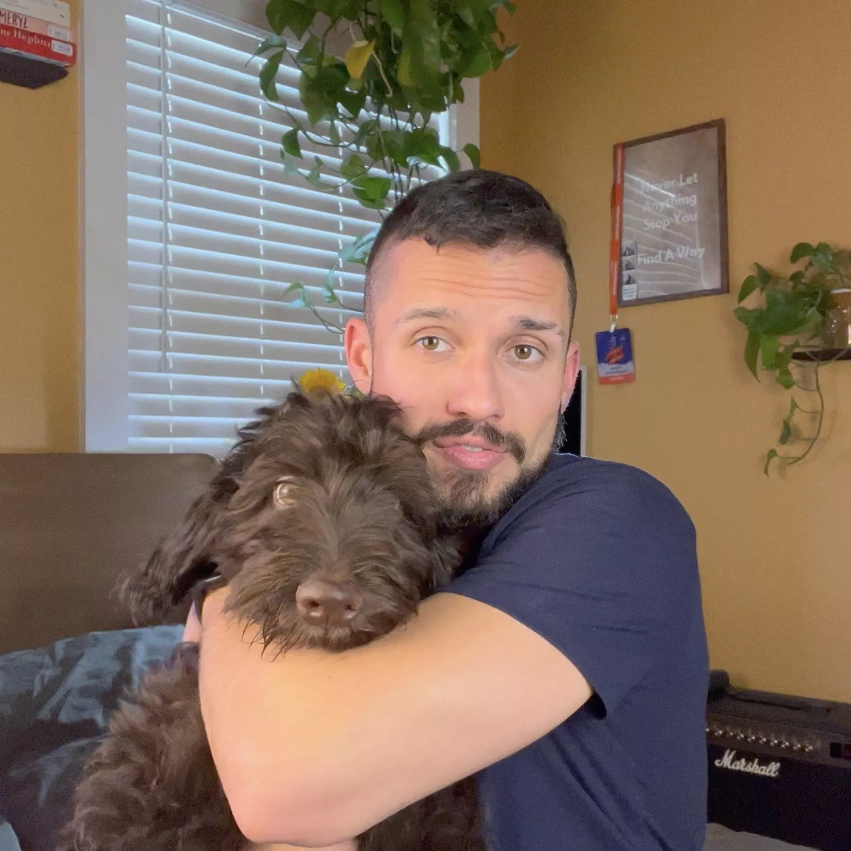 Who’s cuter 😆 Me or Murphy posted by sunflowerkidofficial