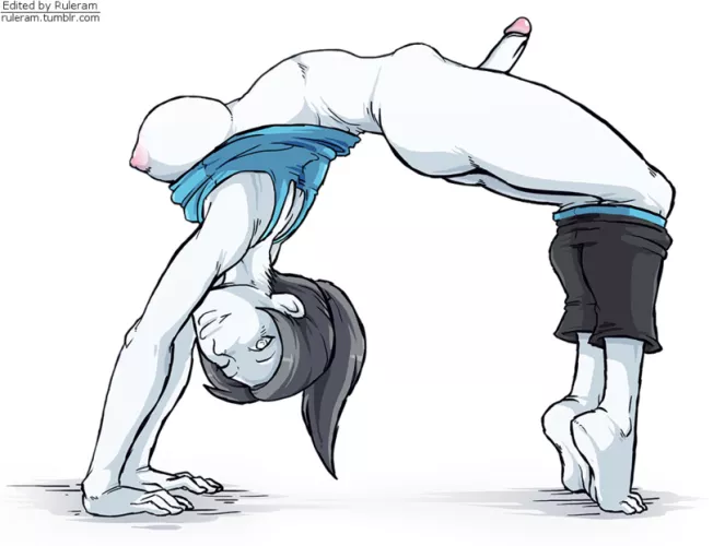 Wii Fit Trainer loves showing off her flexibility by OrgasmicOasis