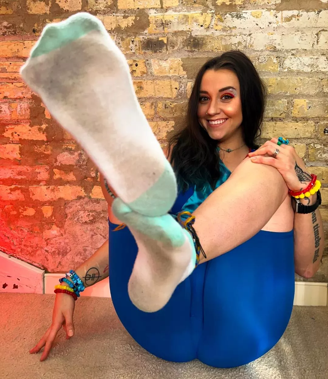 Yummy blue socks posted by MissArcana