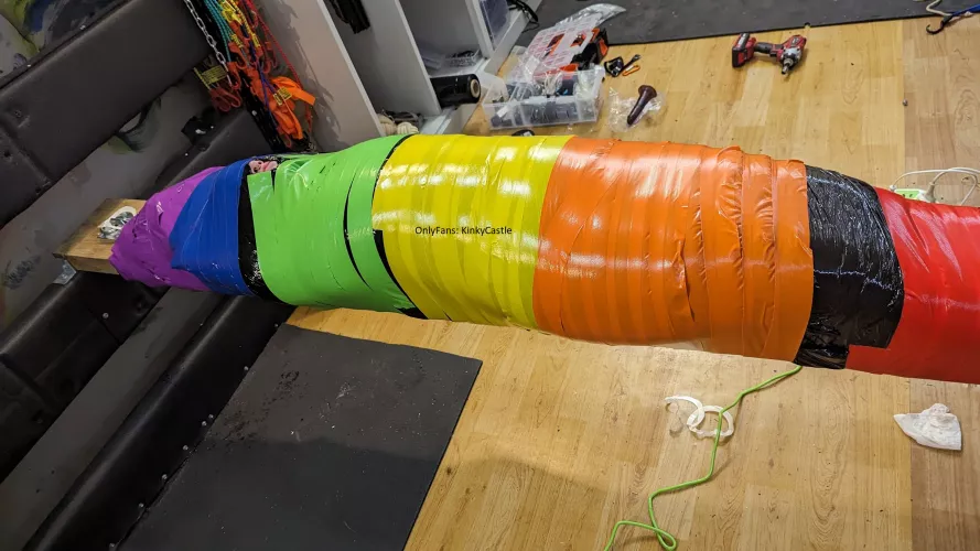 Pallet wrap and duct taped to an airborne plank by Ash_577474