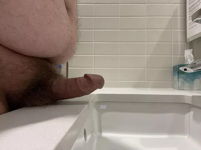 Ready and waiting in the bathroom by NosePast2284