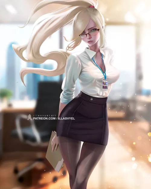 Secretary Samus (Illasvyel ) [Metroid] by CorrupterSea