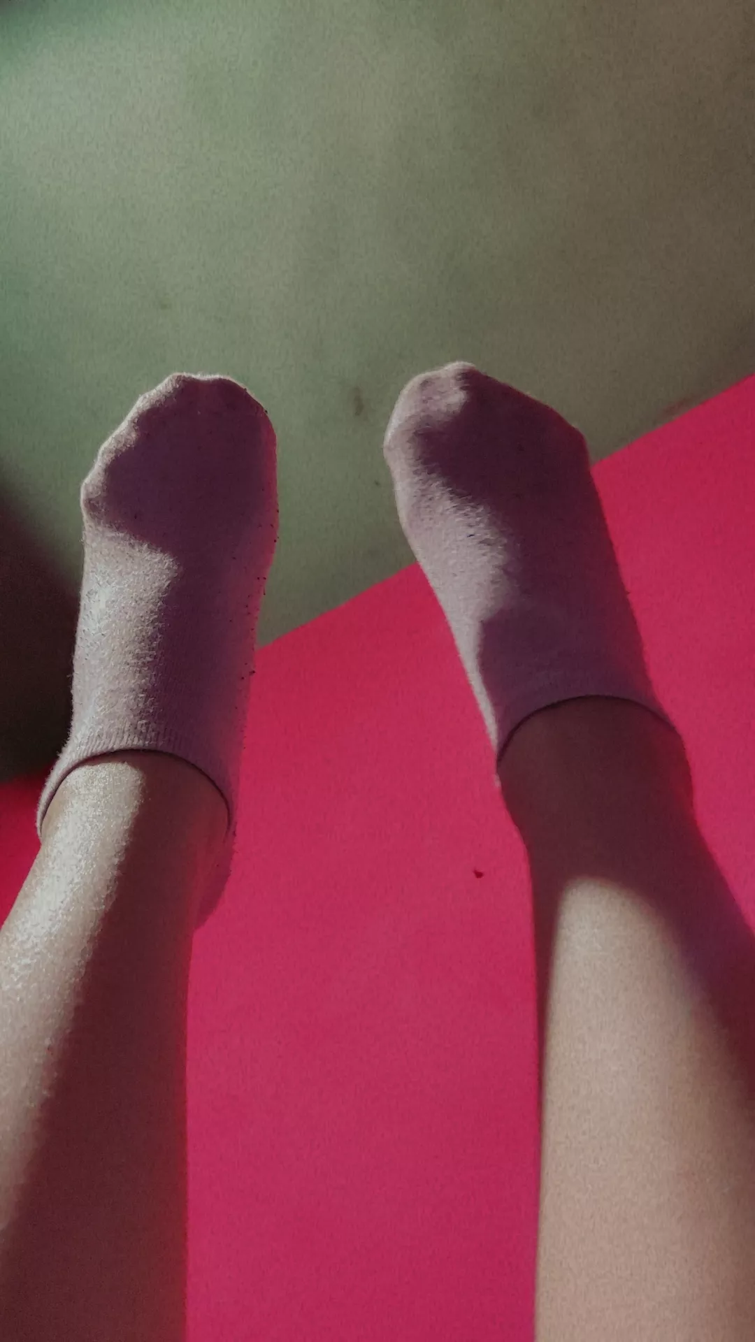 Well up with my pink stockings posted by Redheadsweett