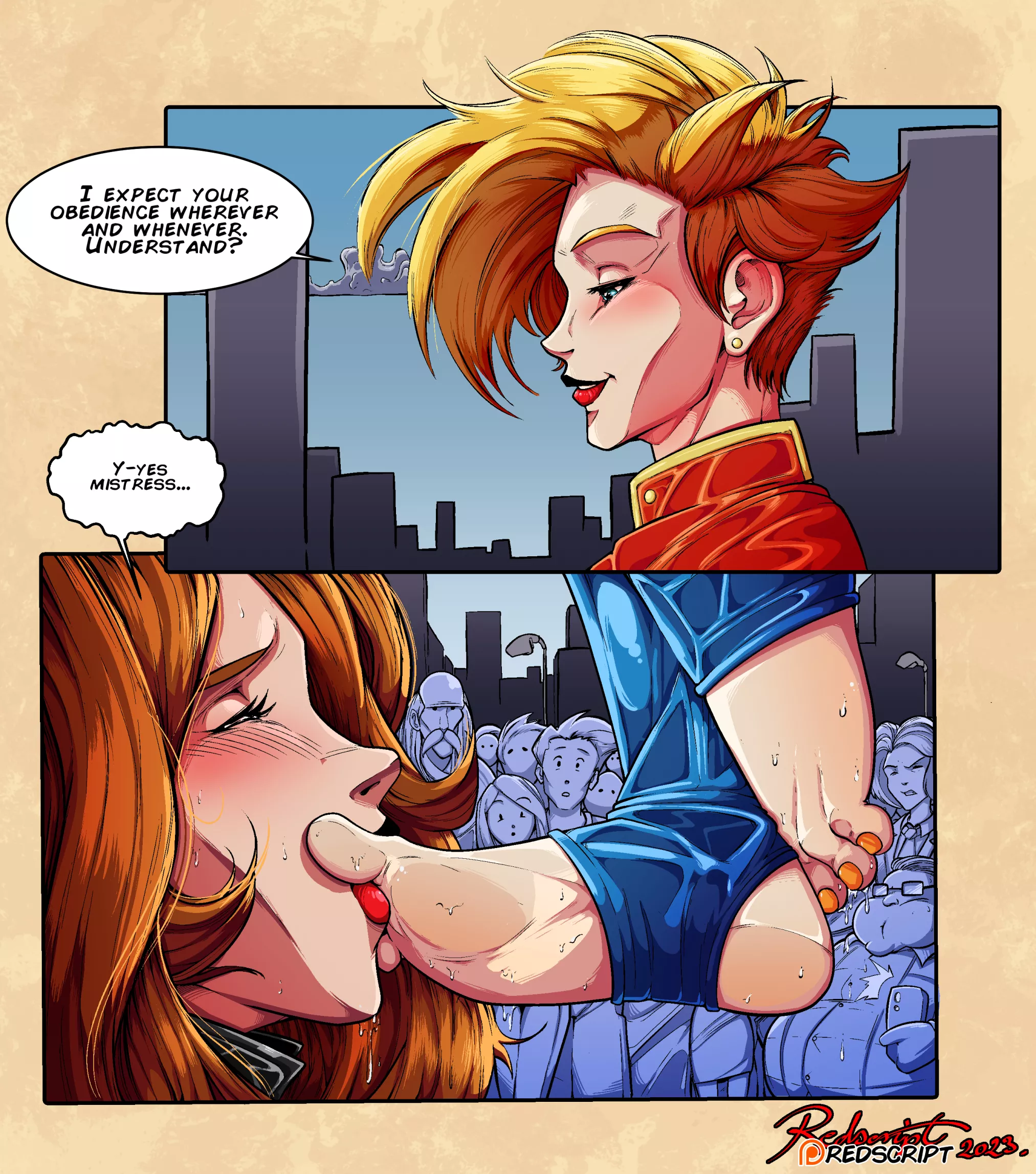 Captain Marvel vs Black Widow (Marvel) [Artist: Redscript] posted by ComaOfSouls