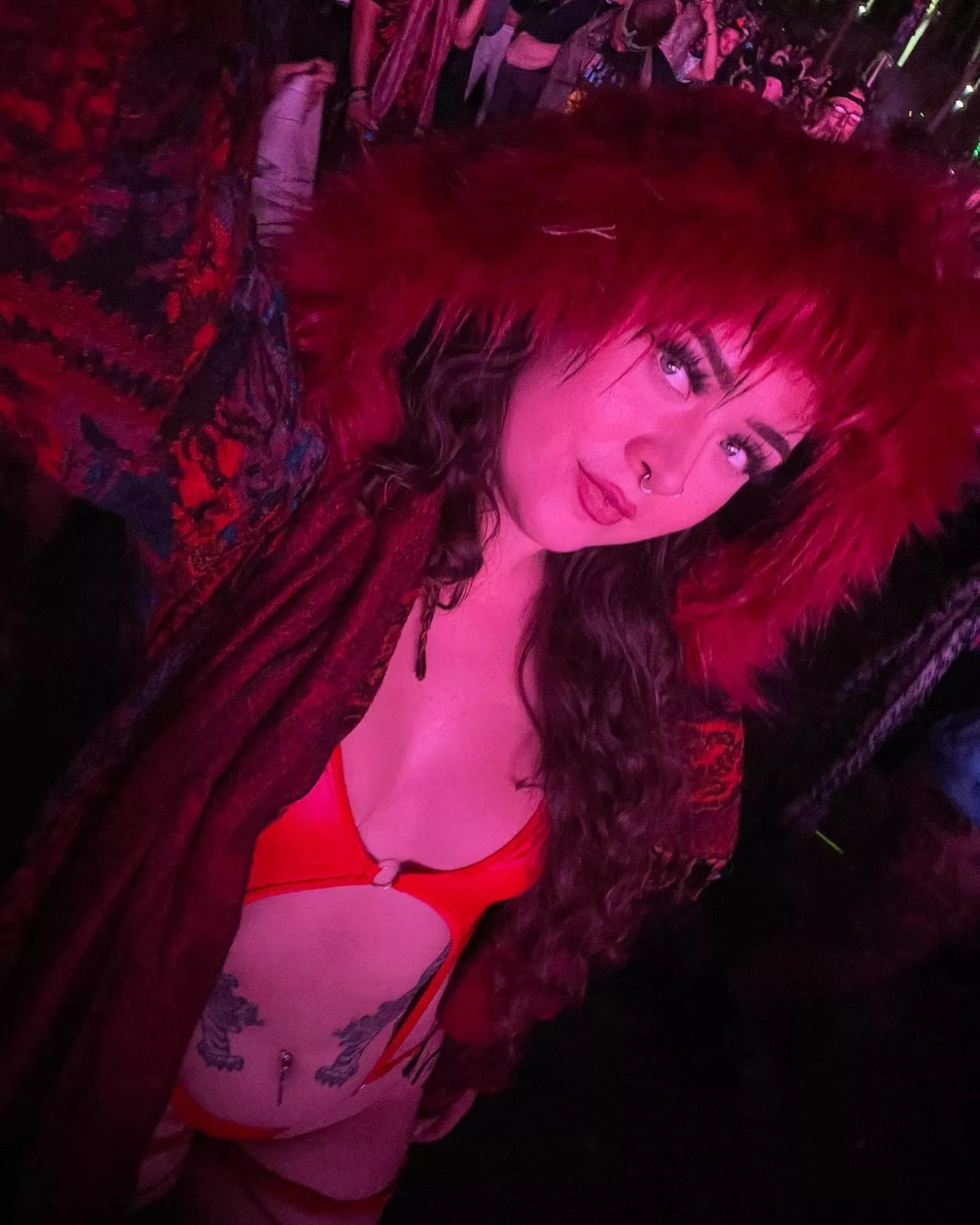 Even the nakey rave girls need to warm up sometimes posted by Cherrybombimbo