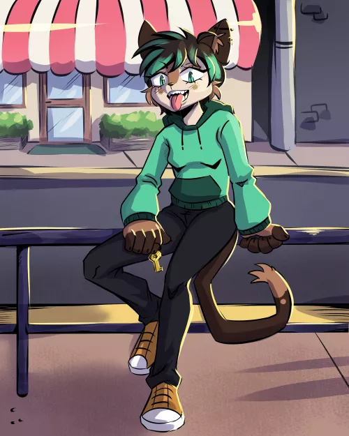 It's finally Friday! time for some fresh air :3 (art by me ) 💜 by CarinBakery