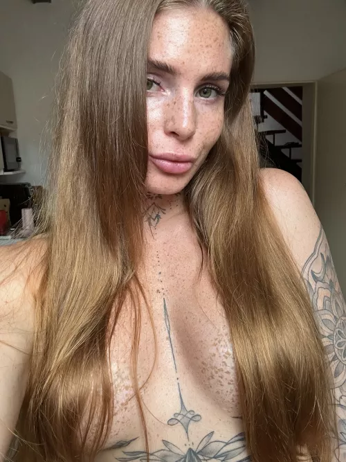 No makeup and no clothes showing off my freckles by AnyAdsz