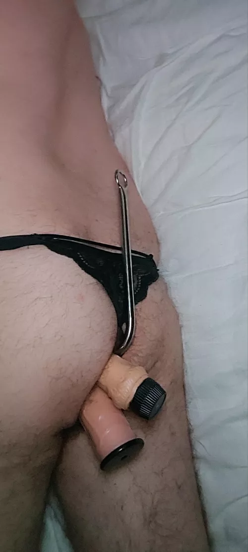 2 huge dildos and anal hook in my ass by ruinedbf