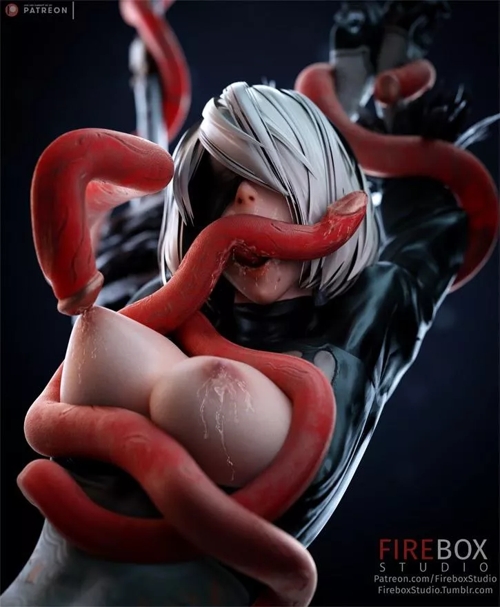 2B getting bound and played with by tentacles(Firebox) posted by Maleficent-Worth-554