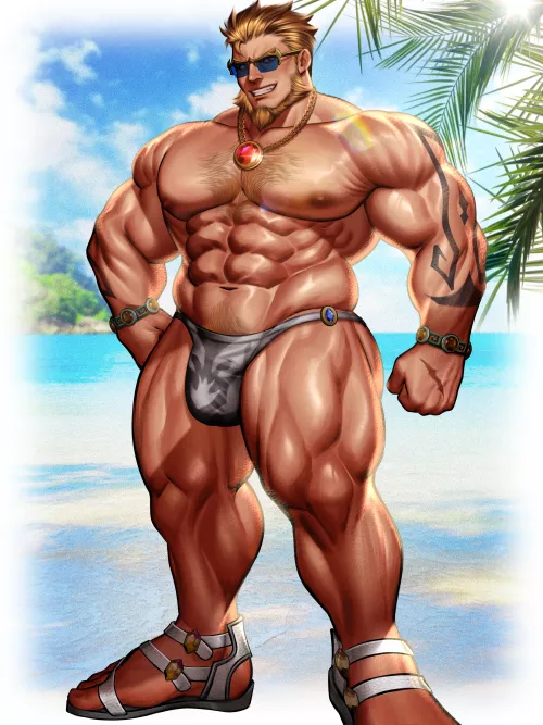 A hunk with blue shades (Credit goes to Waiwai_Mura) by AsleepFudge1251